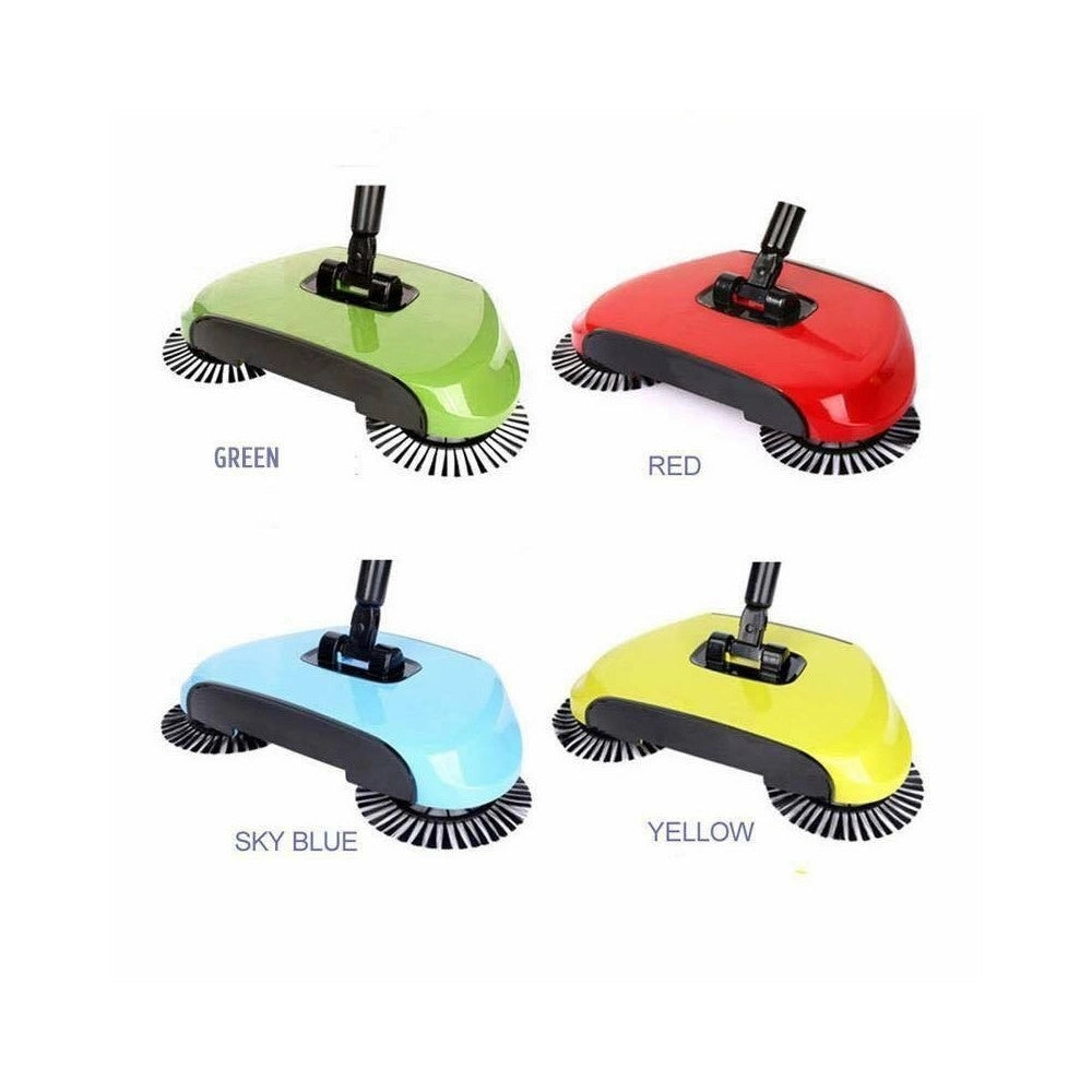 Trade Shop - Scopa Rotante 360° Con Setole Rotanti Microfibra Aspirapolvere Sweep Drag Spazza -