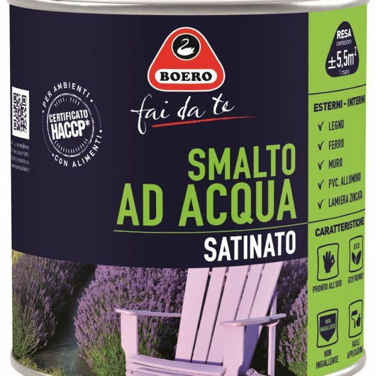 Smalto Satinato Ad Acqua Pompelmo 0,5Lt - Boero