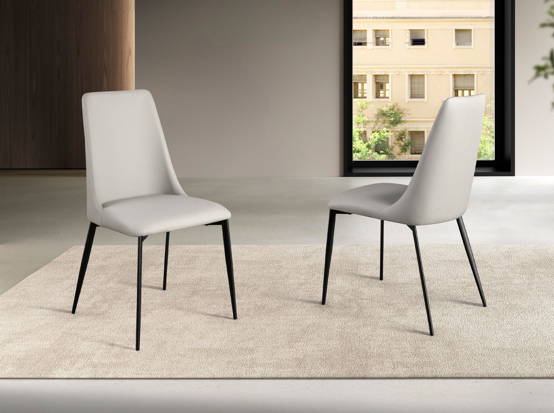 Sedia in similpelle sabbia