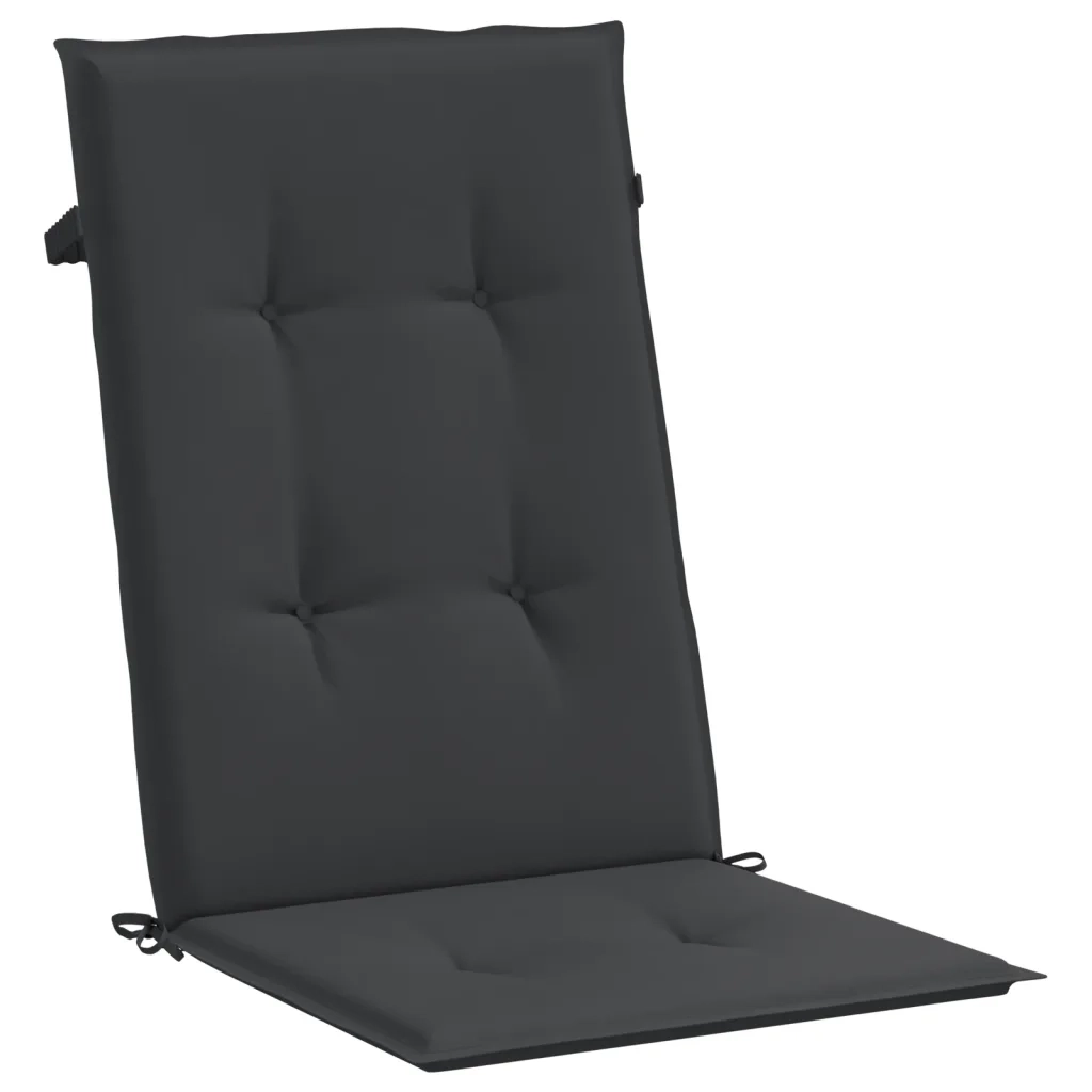 Cuscini per Sedie 4 pz | Cuscini per sedie Neri 120x50x3 cm in Tessuto