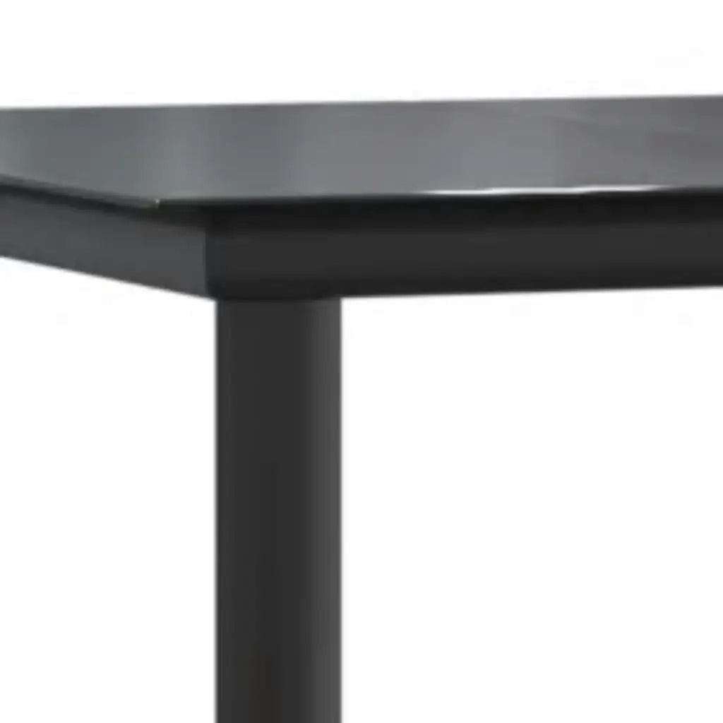 Set Pranzo da Giardino 7 pz | Set Salotto da Giardino Nero Polyrattan Vetro