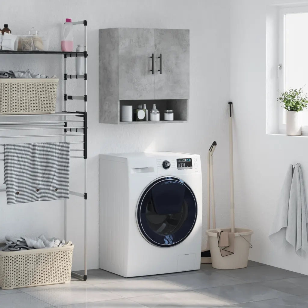 Armadietto a Muro Grigio Cemento 60x31x70 cm Legno Multistratocod mxl 82091
