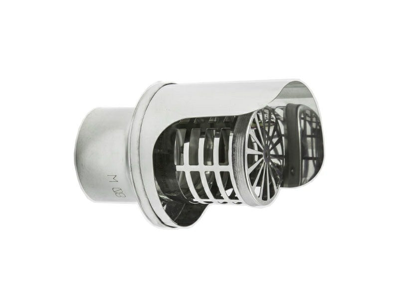 Comignolo Fumi Orizz.Pellet D. 80 Inox C/Paratia - Zinco Calabria