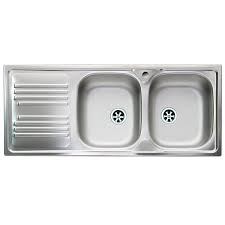 Lavello Incasso 2 Vasche + Gocciolatoio 50X116Cm Dx - Mabel