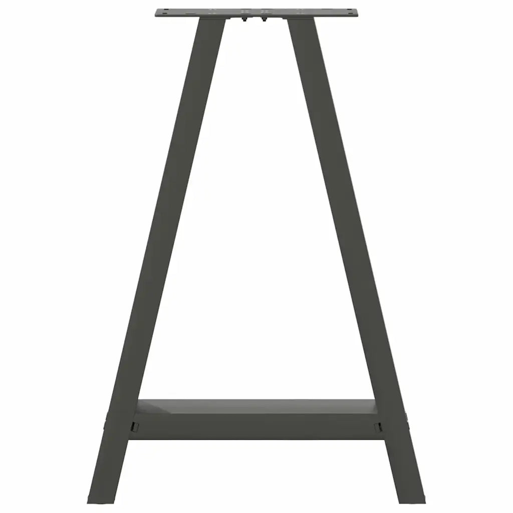 Gambe per tavolo da pranzo a forma di A 2 pz Antracite 50x(72-73) cm Acciaio