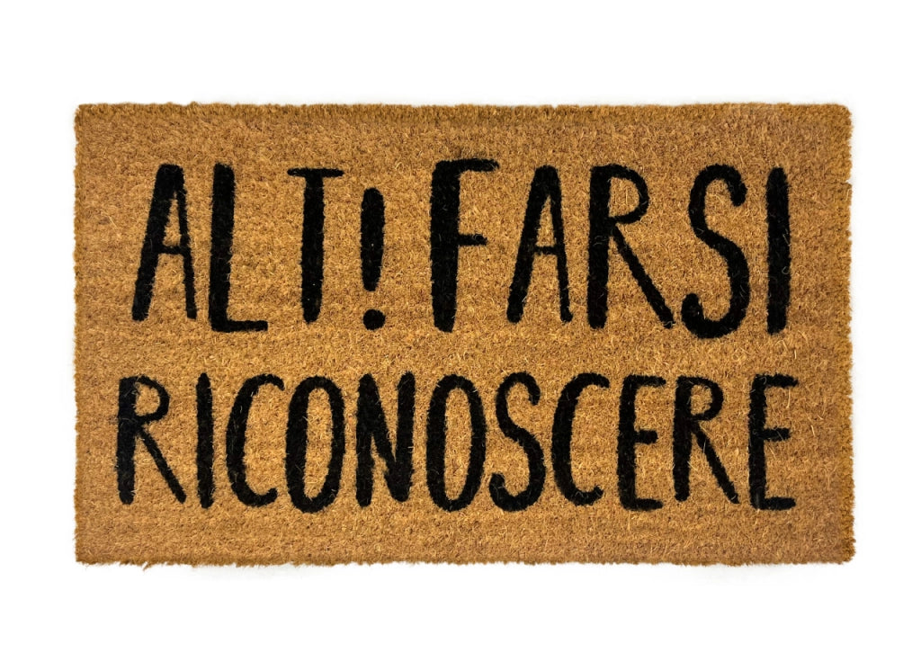 Zerbino Entrata Ingresso Casa Antiscivolo Cocco Allegro Alt! Farsi Riconoscere