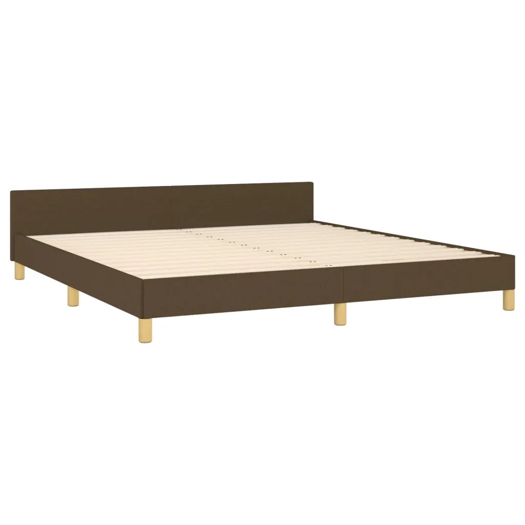 Giroletto senza Materasso Marrone Scuro 160x200 cm Tessuto