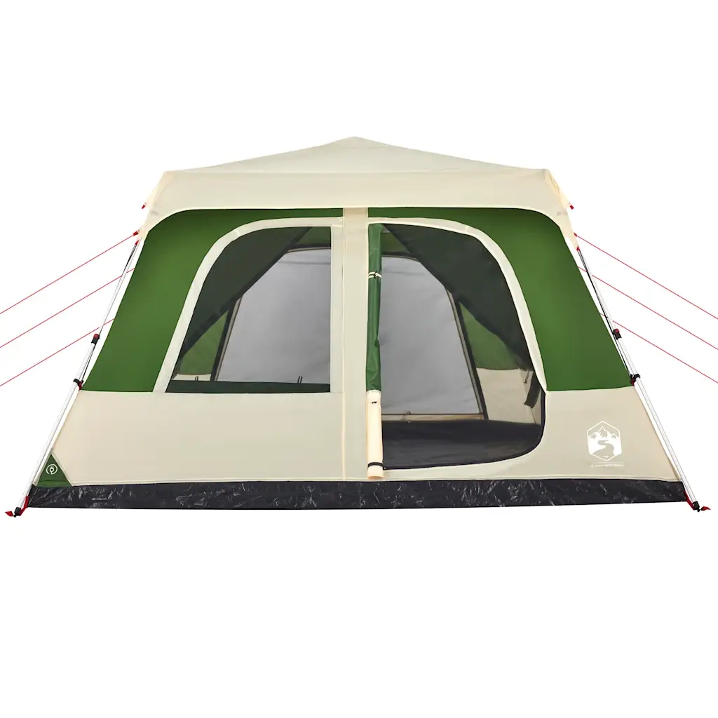 Tenda Familiare a Cupola 10 Persone-Tenda da campeggio Verde a Rilascio Rapido