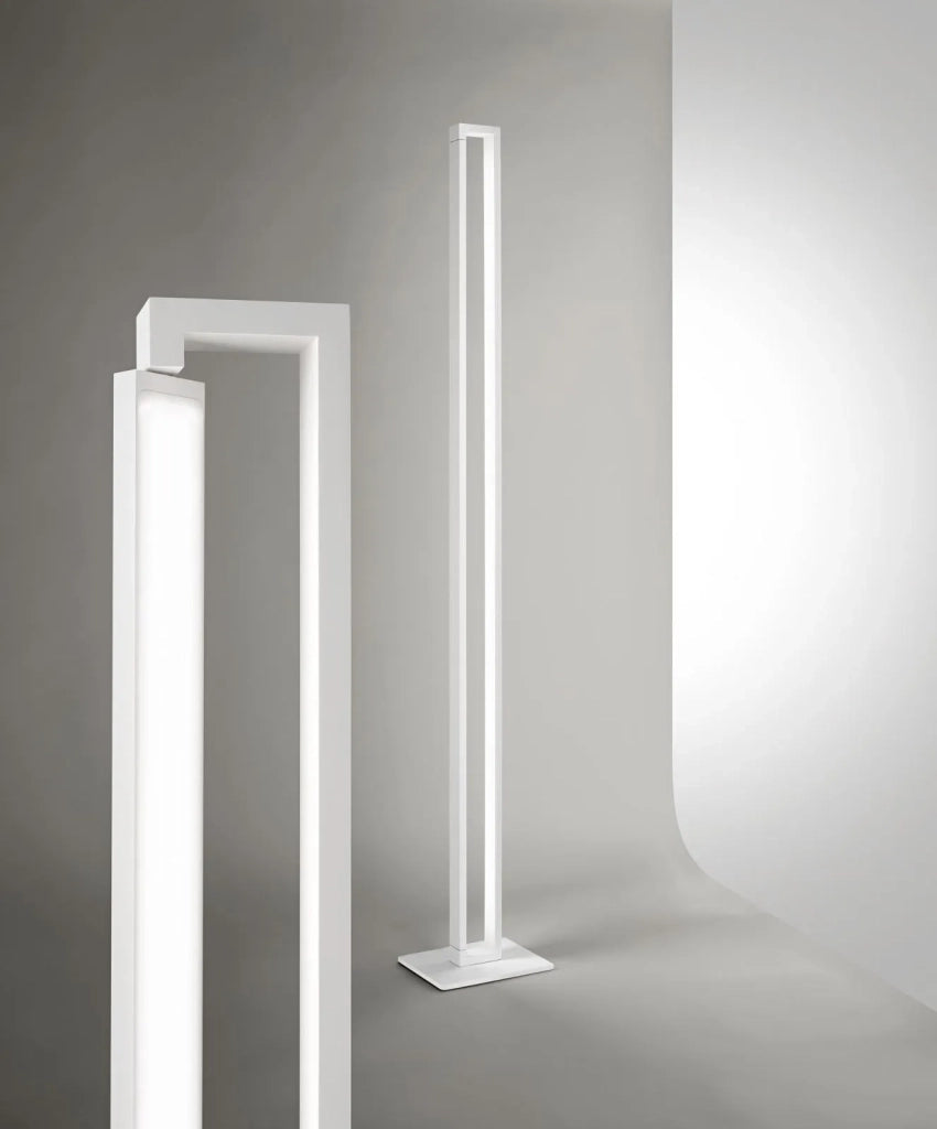 Piantana in metallo bianco Sway LED 27W CCT 3000K 4000K 6000K 2495Lm