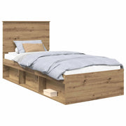Letto singolo | Letto per adulti | Struttura del letto Rovere Artigianale 100 x 200 cm