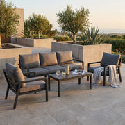 Salotto da Giardino 5 posti in Alluminio Poliestere cm 78x85x76 - KENTON