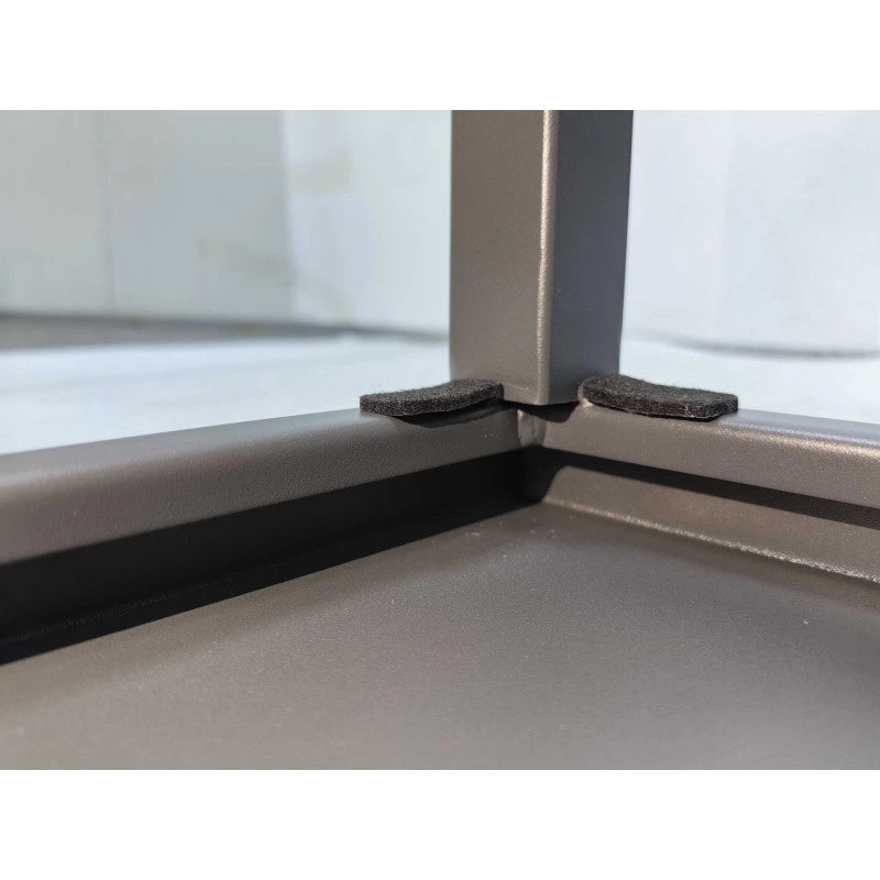 Tavolino metallo New Elma antracite quadro cm 35x35h42