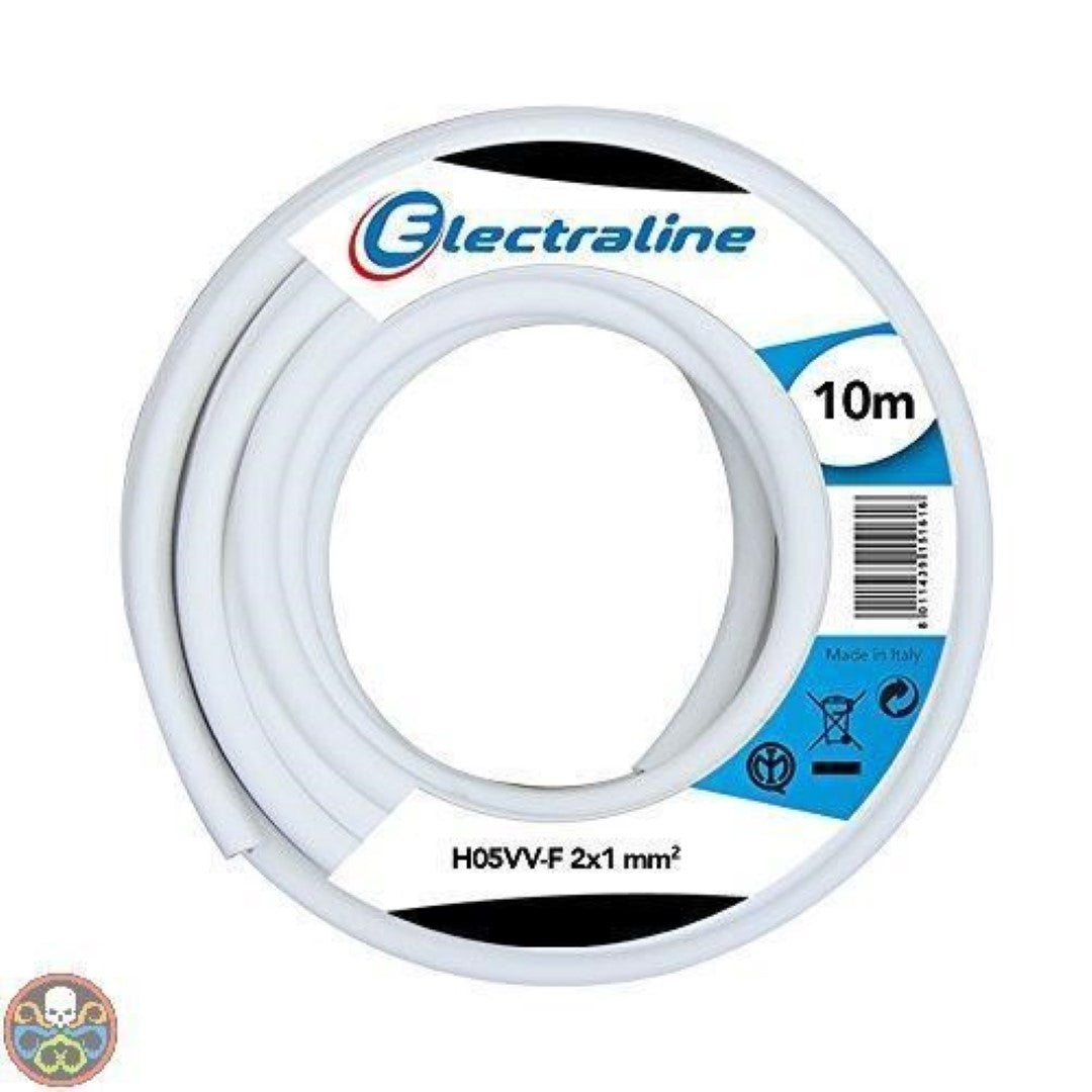 Cavo H05Vv-F 2X1 Bianco 10Mt - Electraline