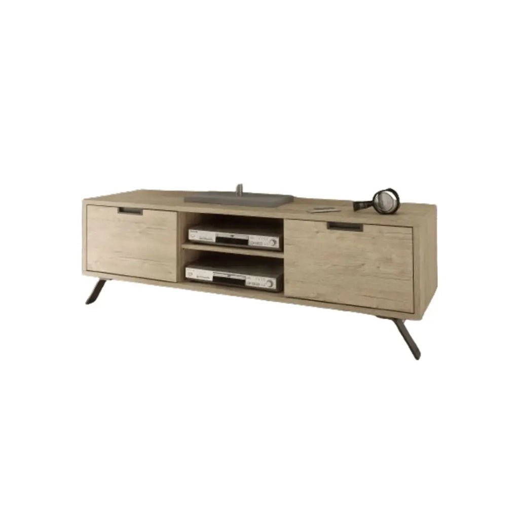 Mobile TV 156 cm SHOW – 2 porte – Rovere chiaro – Design moderno e funzionale