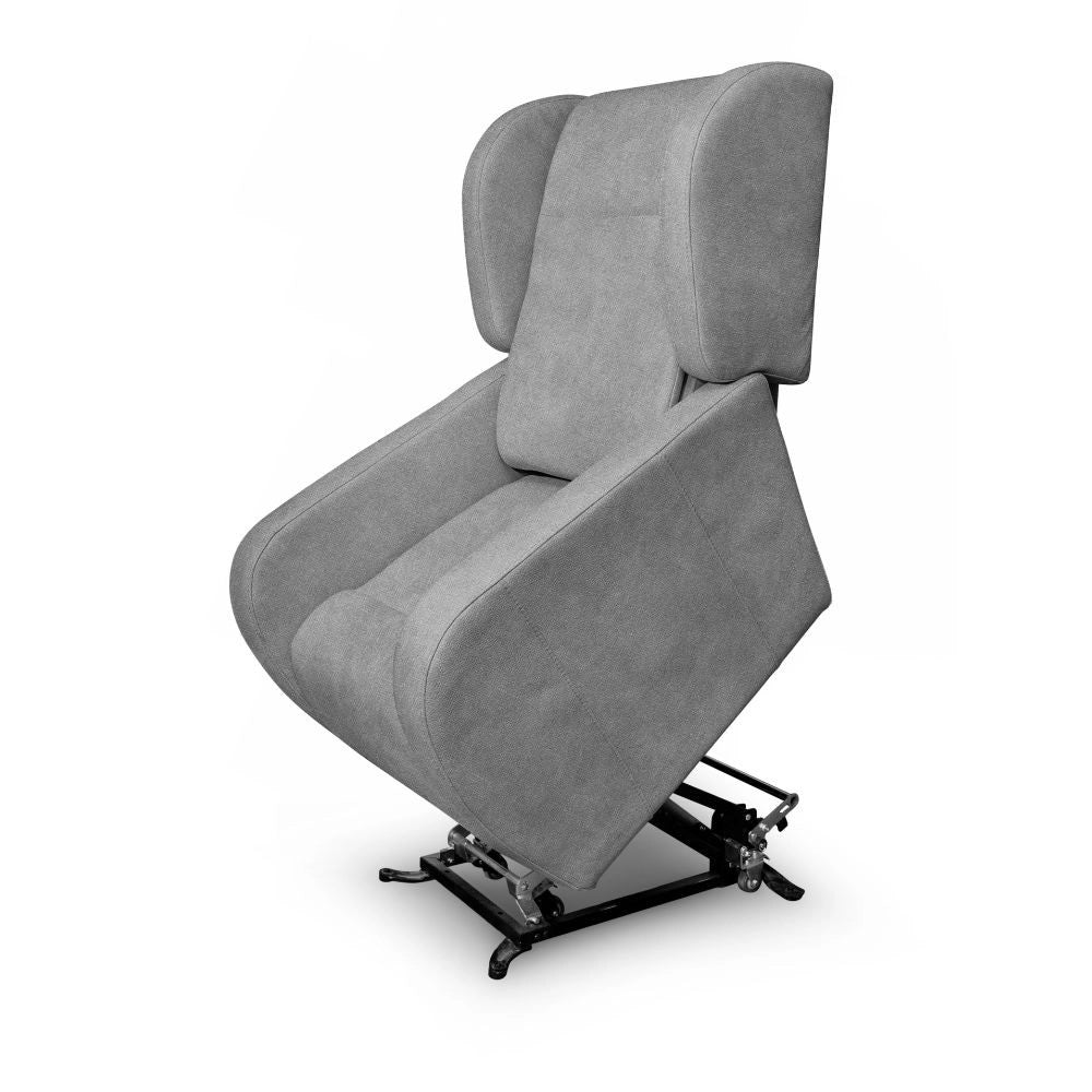 Poltrona alza persona 2 motori Lift 2 tessuto grigio chiaro