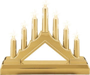 Lanterna a LED - decorazione di Natale accogliente - 1 pezzo - oro - plastica - 16 x 13 cm