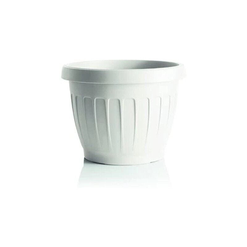 BAMA VASO DA TERRA IN PLASTICA ROTONDO 35 CM COLORE BIANCO