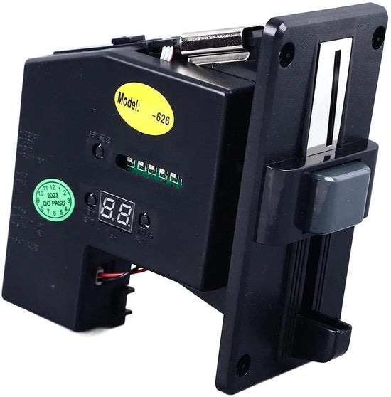 Accettatore Multi Moneta - Selezione Moneta - Tasto di Rimborsamento - 6 Monete Memoria - Automa di Gioco - Lavatrice - Automa Moneta