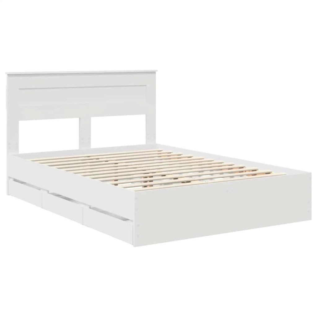 Struttura del letto Bianco 160 x 200 cm Legno Ingegnerizzato 3409833