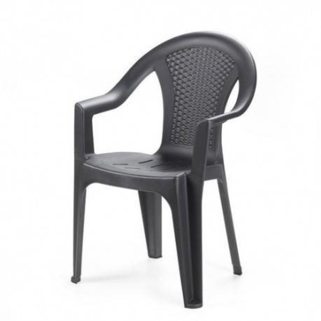 Sedia Ischia Antracite Effetto Rattan Set 2 Pezzi - Ipae-Progarden