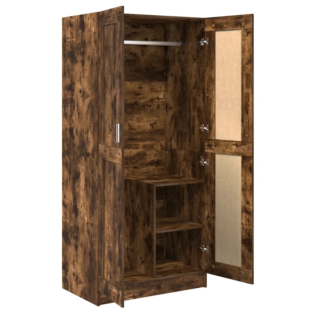 Armadio Rovere Fumo 82,5x51,5x180 cm in Legno Multistrato 826638