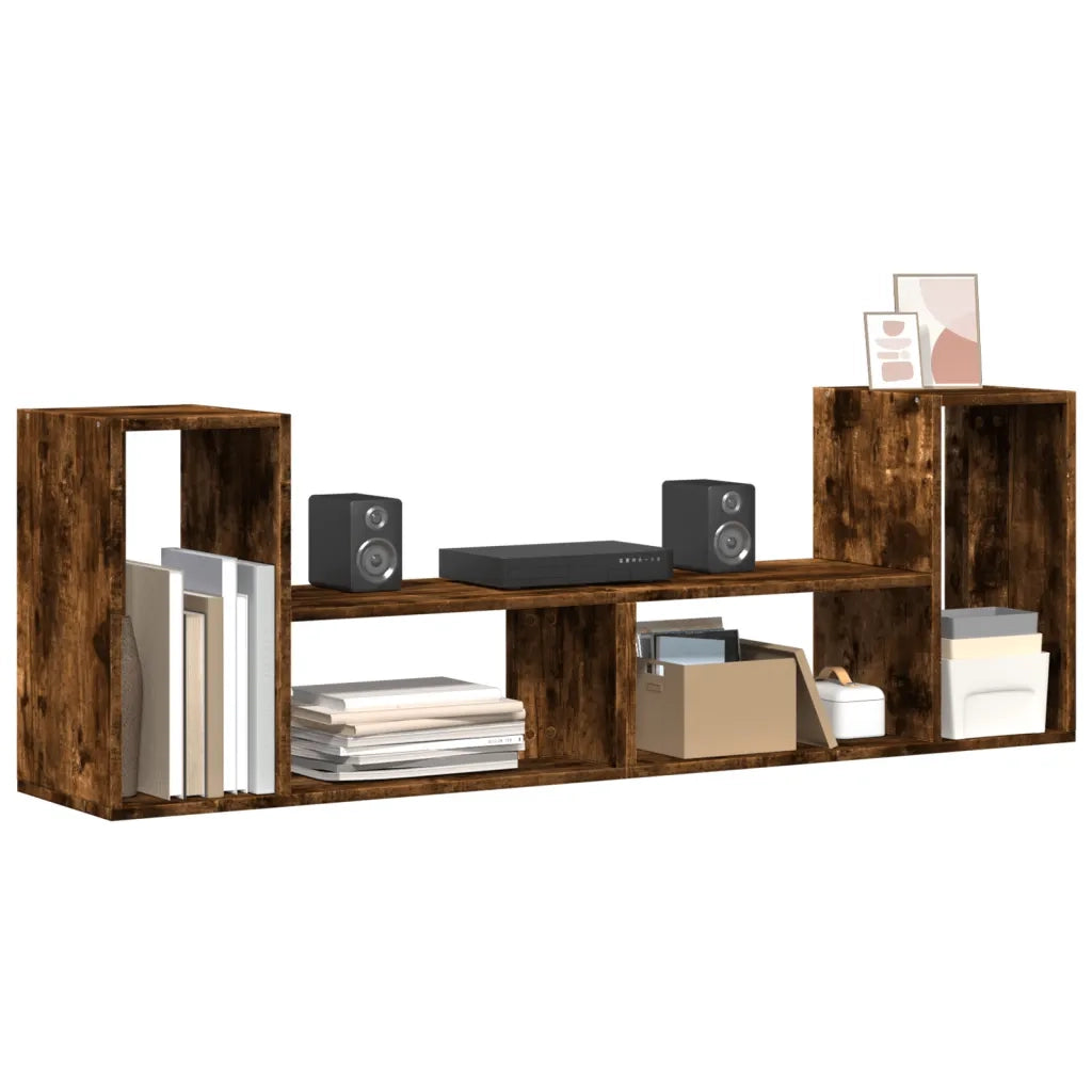 Mobili TV 2 pz | Armadietto TV | Mobile Porta TV Rovere Fumo 75x30x50 cm in Legno Multistrato
