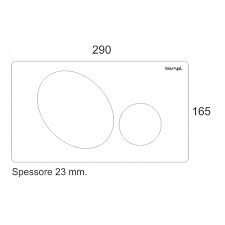 Bampi placca vega 2 tasti bianca neutra