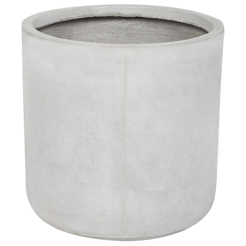 Vaso per piante in argilla grigio 34 x 34 x 33 cm per interni ed esterni resistente alle intemperie