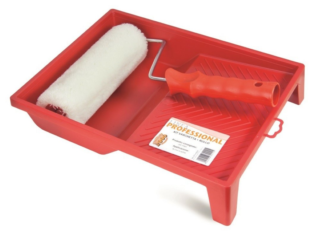 Vaschetta + Rullo In Plastica Pittura Pareti 25Cm - Pennellificio 2000