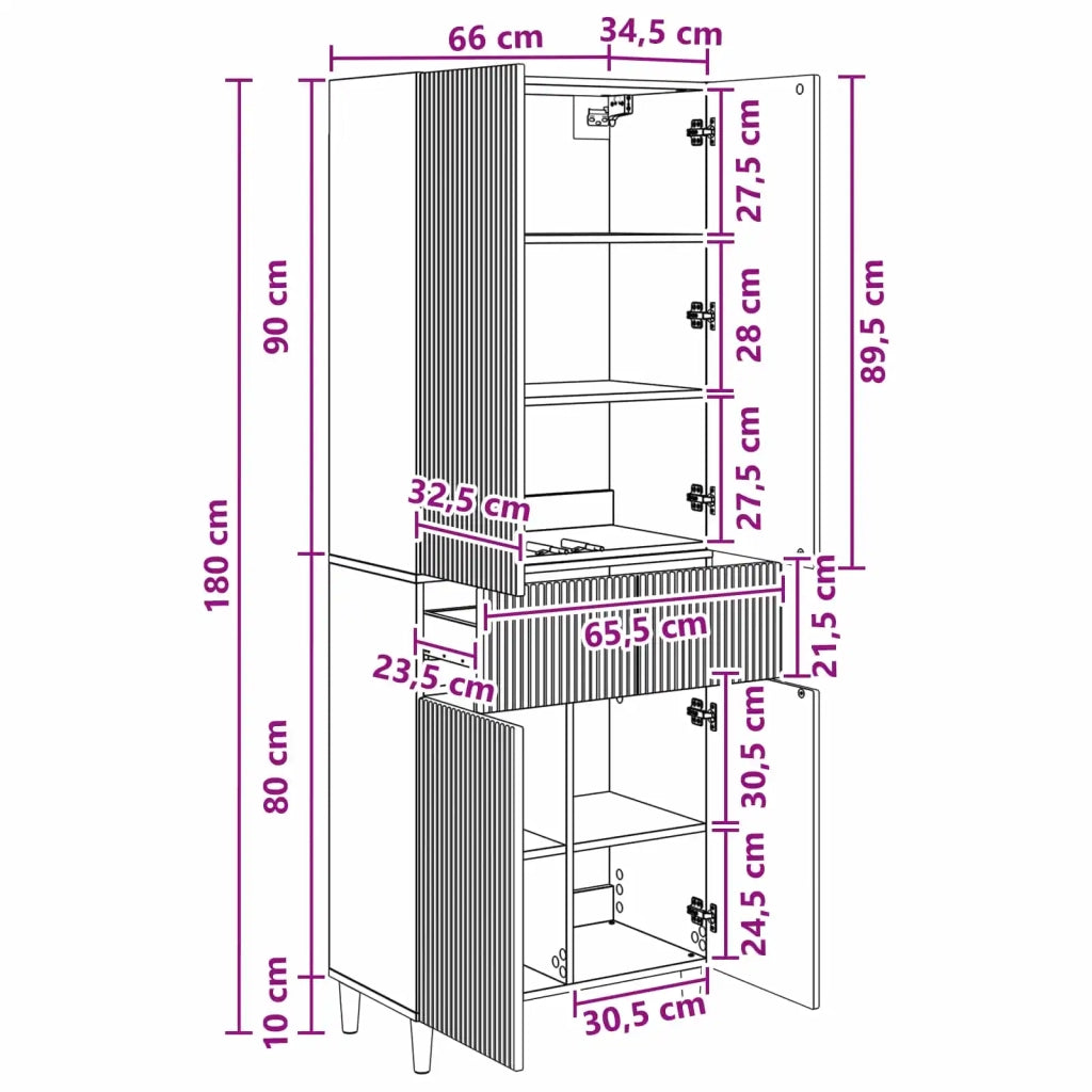 Set di armadi 2 pcs Grigio Cemento 66 x 34,5 x 90 cm 3416586