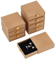 Set di scatole decorative 8 pezzi - Carta Kraft di alta qualità - 9 x 9 x 3 cm - Scatole regalo - Progetto estraibile - Robusto e duraturo