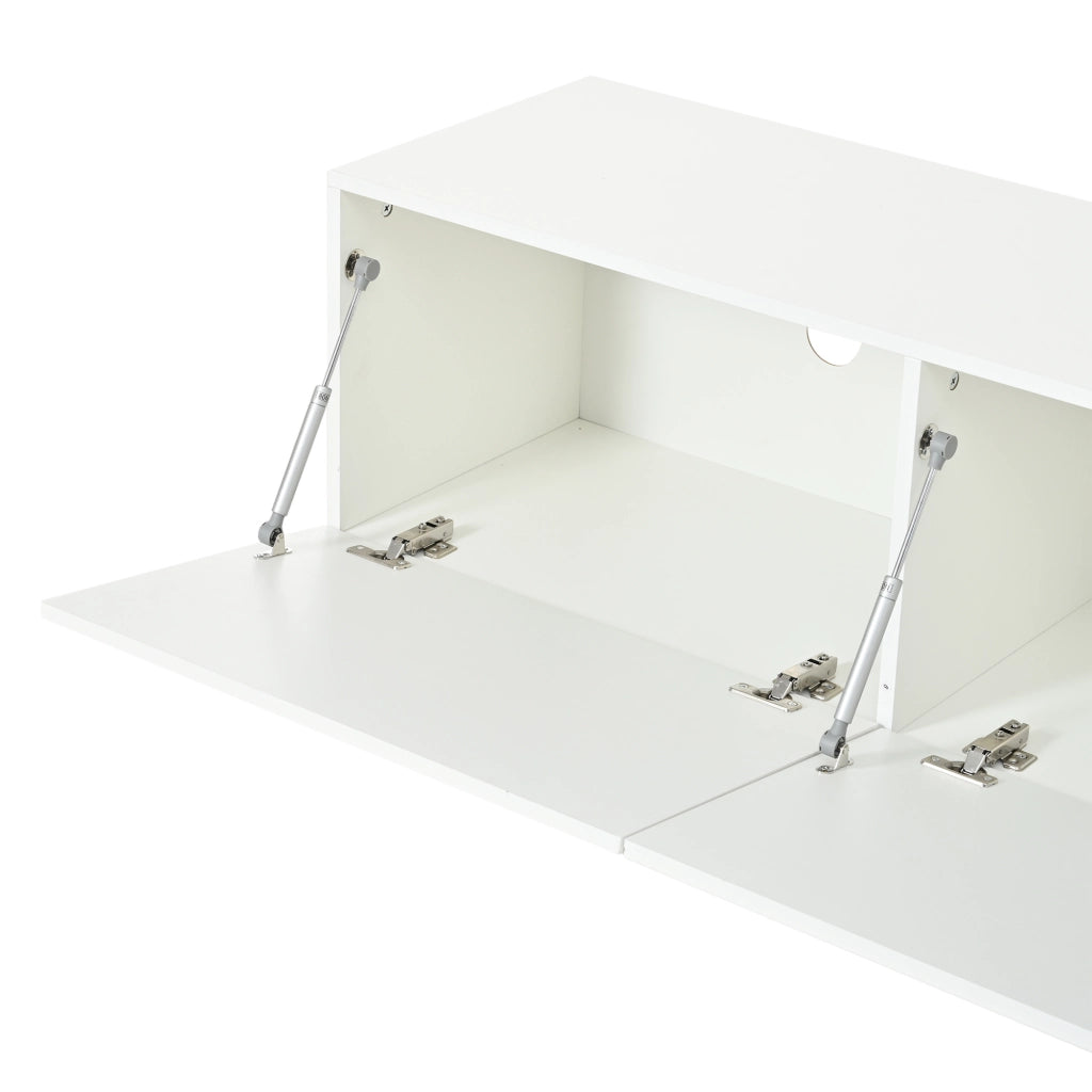 Mobile TV Lowboard con 3 Ante ¨C MINIMAL ¨C Bianco, MDF, 180x40x48 cm