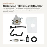 Kit filtro carburatore completo per MS170/MS180/017/018 - in alluminio - affidabile e duraturo