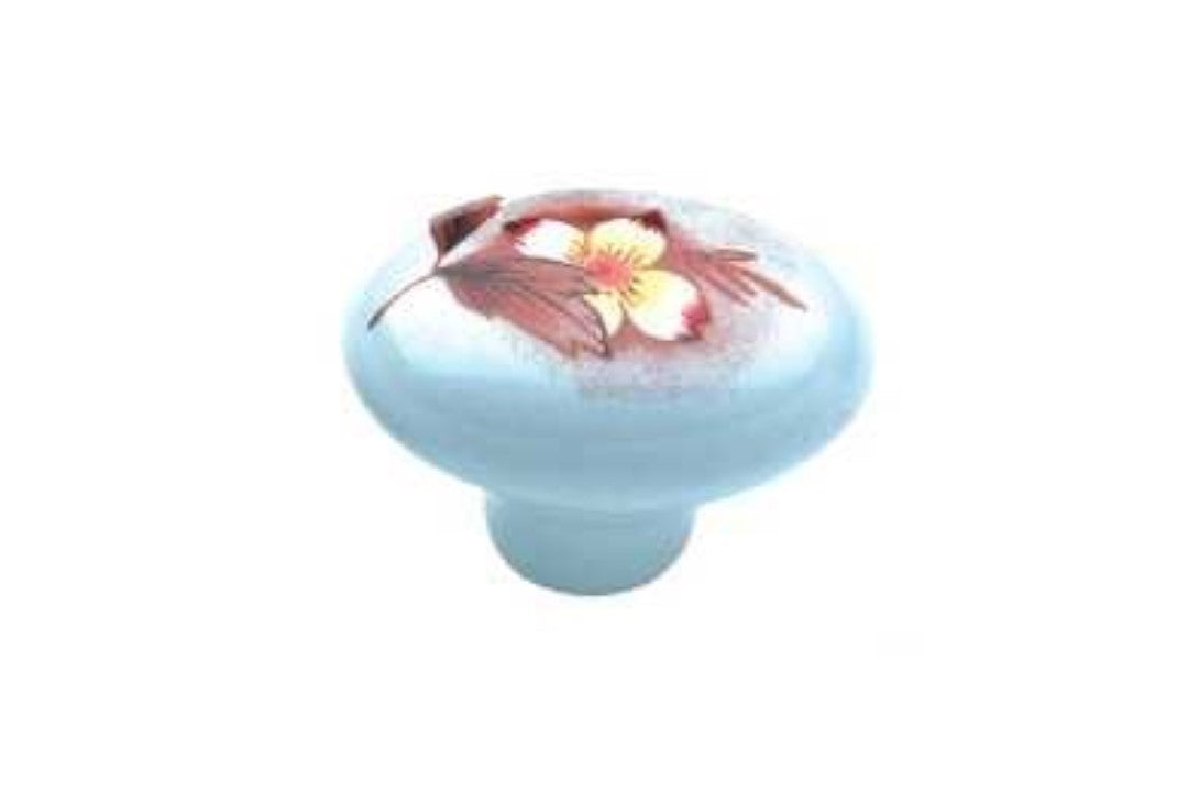 Pomolo Porcellana Ovale Fiore Mr Pezzi 1 - Masidef