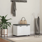 Panca per ingresso con cuscino con porta Bianco 60 x 38 x 46 cm 891472