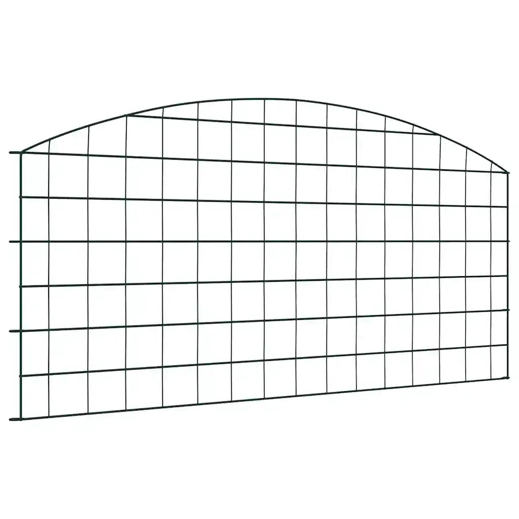Set di Recinzione per Stagno 5 pz Verde 100 x 50 cm Acciaio