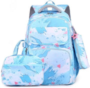 Borsa per bambini, borsa a tracolla, per ragazze e ragazzi, zaino scolastico, 3 pezzi, adatto per viaggi all'aperto, zaino scolastico