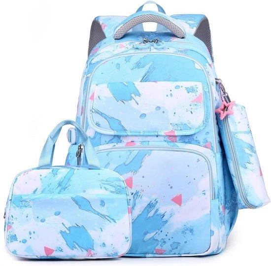 Borsa per bambini, borsa a tracolla, per ragazze e ragazzi, zaino scolastico, 3 pezzi, adatto per viaggi all'aperto, zaino scolastico