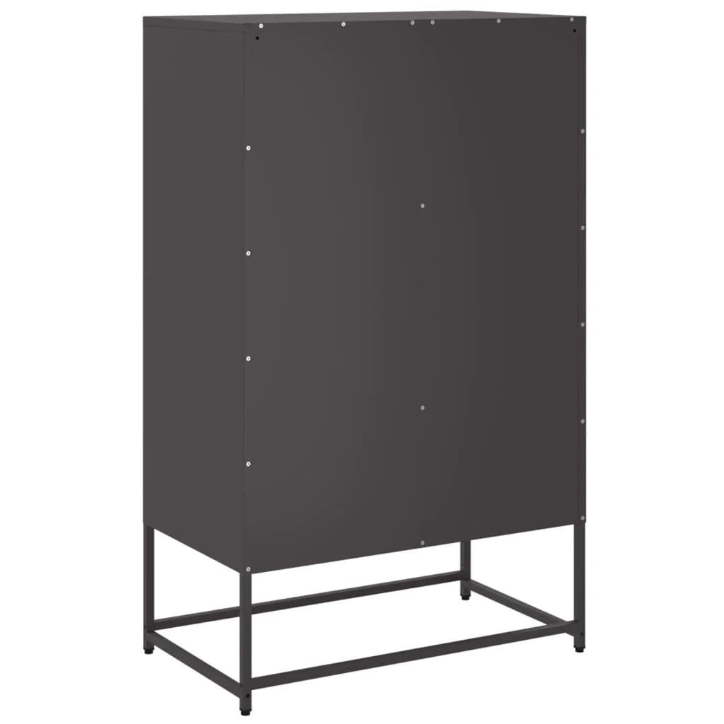 Buffet credenza cassettiera mobiletto mobile contenitore organizer cucina soggiorno salotto alto 68 x 39 x 111,5 cm acciaio nero 02_0034963