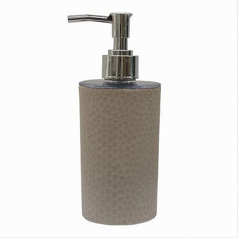 Trade Shop - Dispenser Sapone Liquido Bagno Per Lavandino Beige Accessori Arredo Bagno 79177 -
