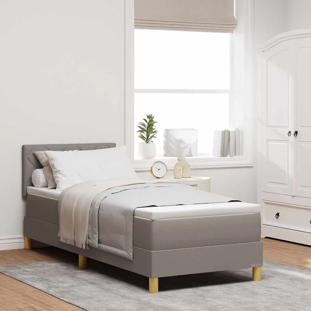 Letto a Sorgente LED con materasso Talpa 80 x 200 cm Tessuto