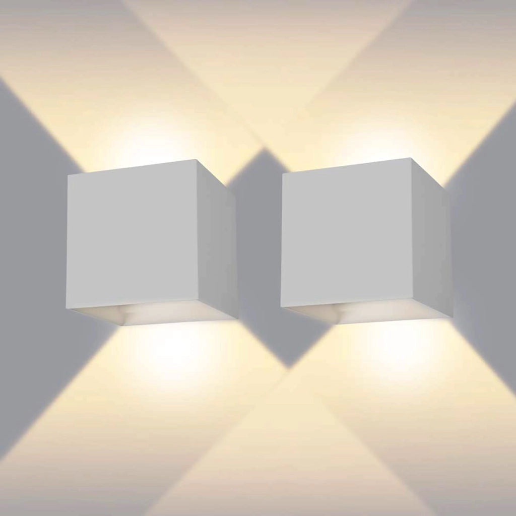 12W Applique LED parete muro impermeabile doppio fascio luce regolabile IP65 giardino facciate 230V BIANCO 3000K