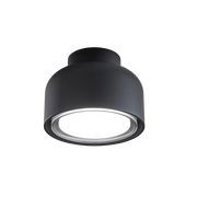 Plafoniera BOTTONE moderna in alluminio Nero 1xGX53