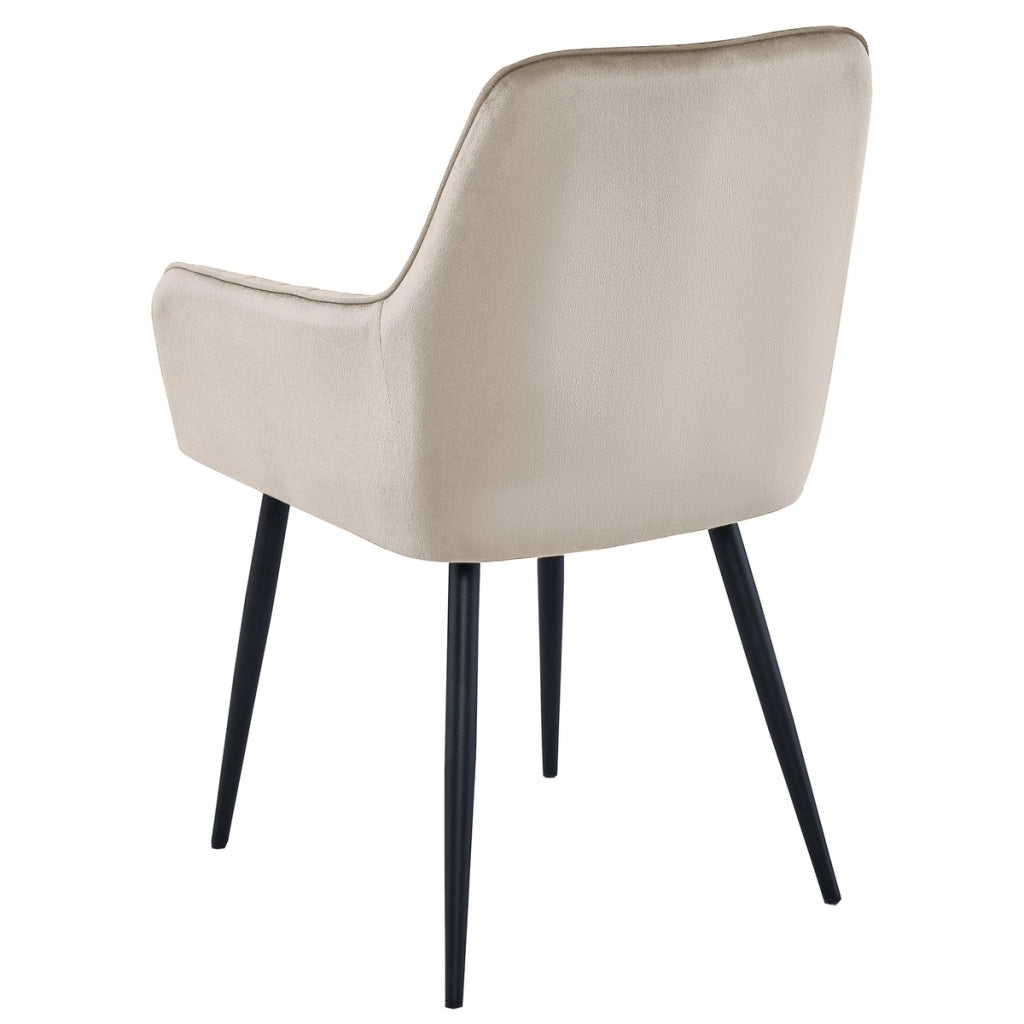 Set di 2 sedie con braccioli Solden in velluto beige