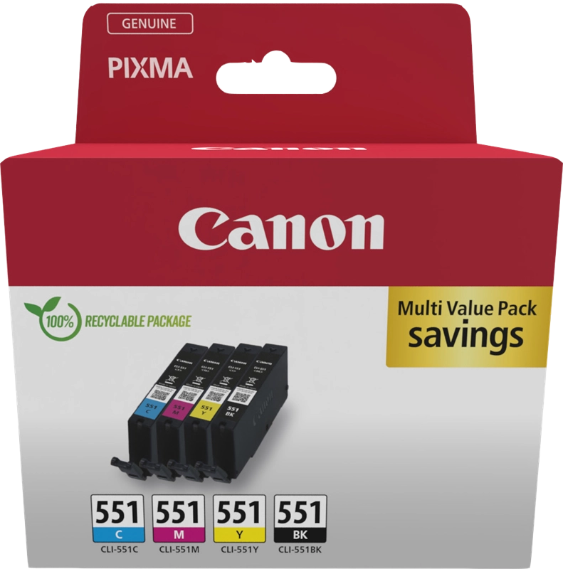 Canon 6509B015 cartuccia d'inchiostro 1 pz Originale Nero, Ciano, Magenta, Giallo