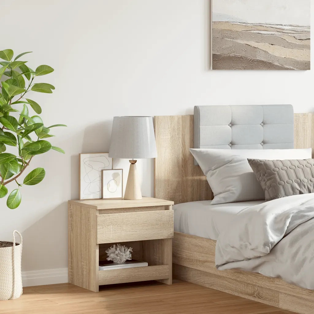 Comodino Rovere Sonoma 40x30x39 cm in Legno Multistrato 803449