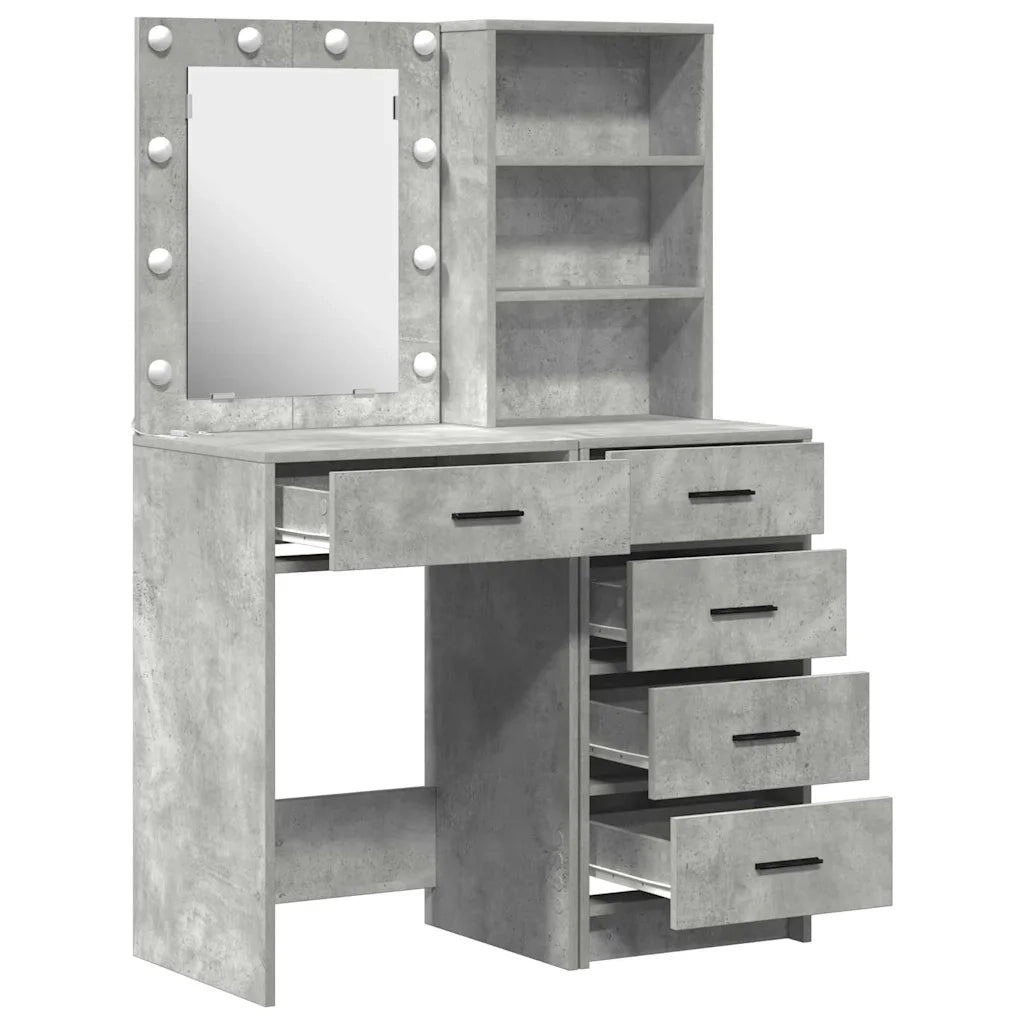 Tavolo da Trucco con cassetto 2 pcs Grigio 50 x 41 x 135 cm 3334203