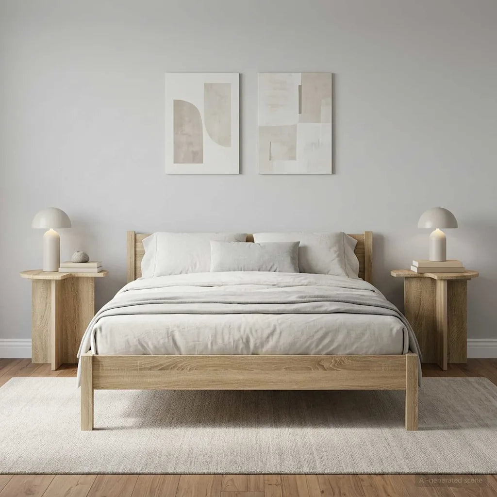 Tavolo laterale 2 pcs Rovere Sonoma Ø 39 x 38 cm