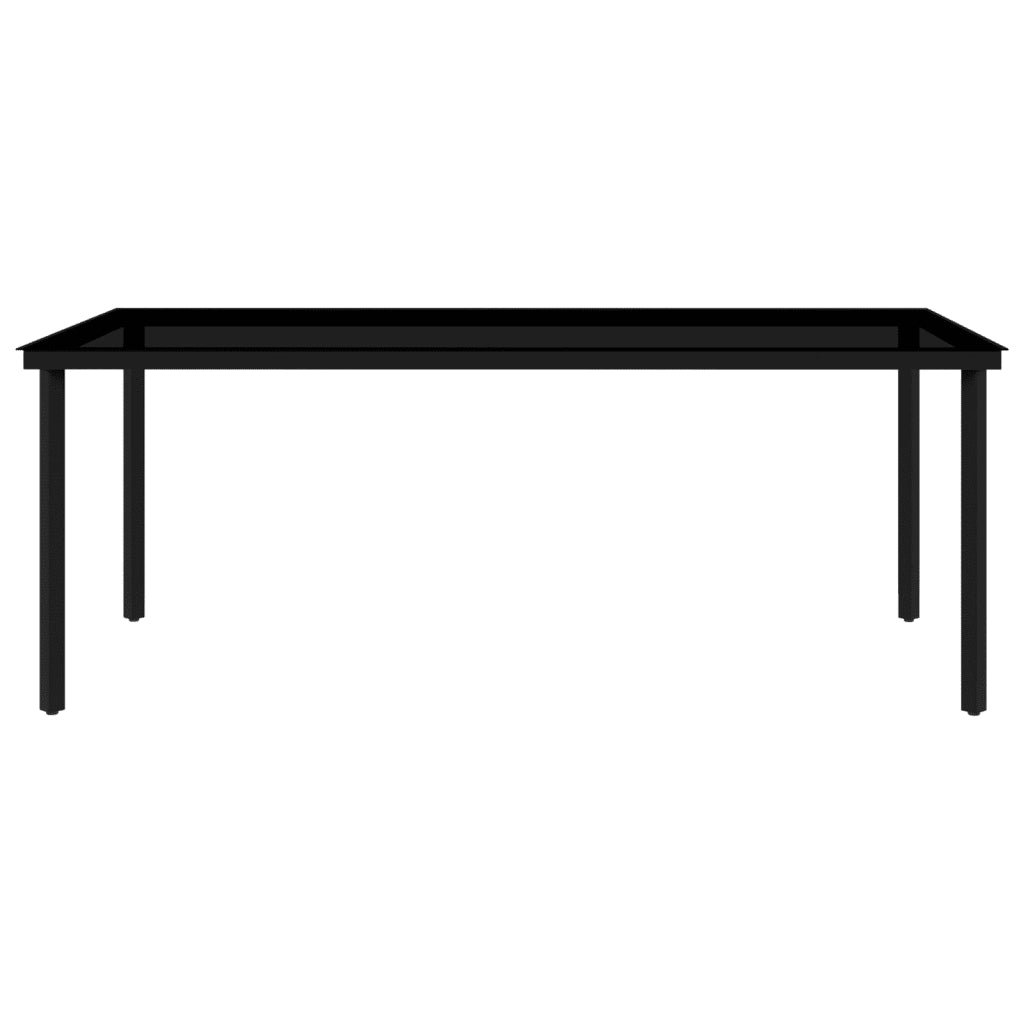 Set Mobili da Pranzo da Giardino 7 pz Nero cod mxl 35279