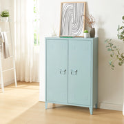 Armadietto da Ufficio Oripää in Acciaio 110 x 75 x 33 cm Blu Grigiastro [en.casa]